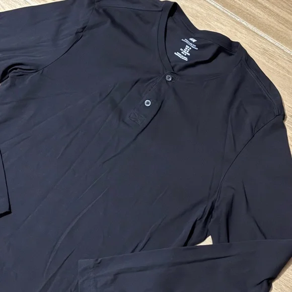 H&M Black Long Sleeve Henley Style - Picture 2 of 2